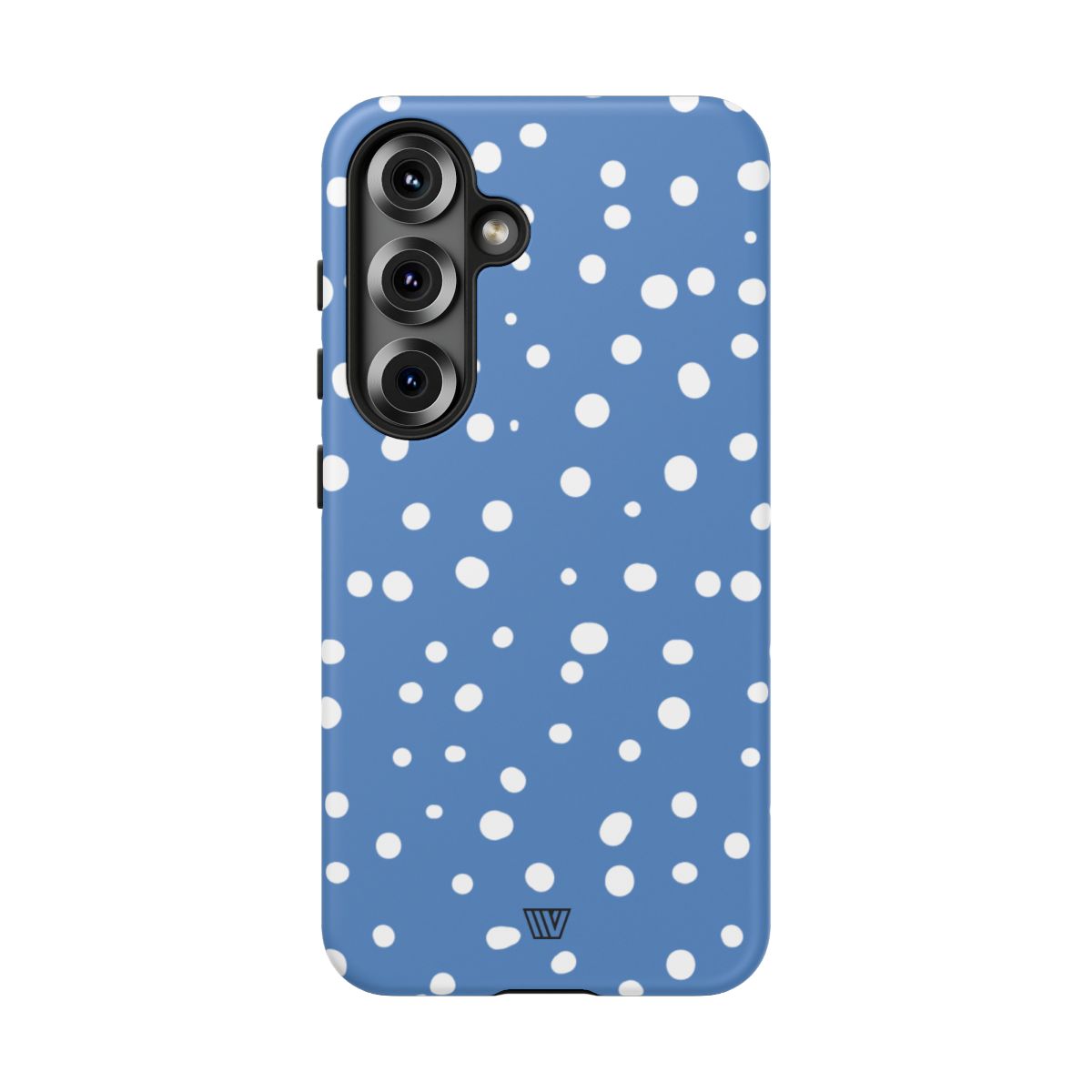 Dusty Blue Dots Tough Phone Case Dual-Layer Protection