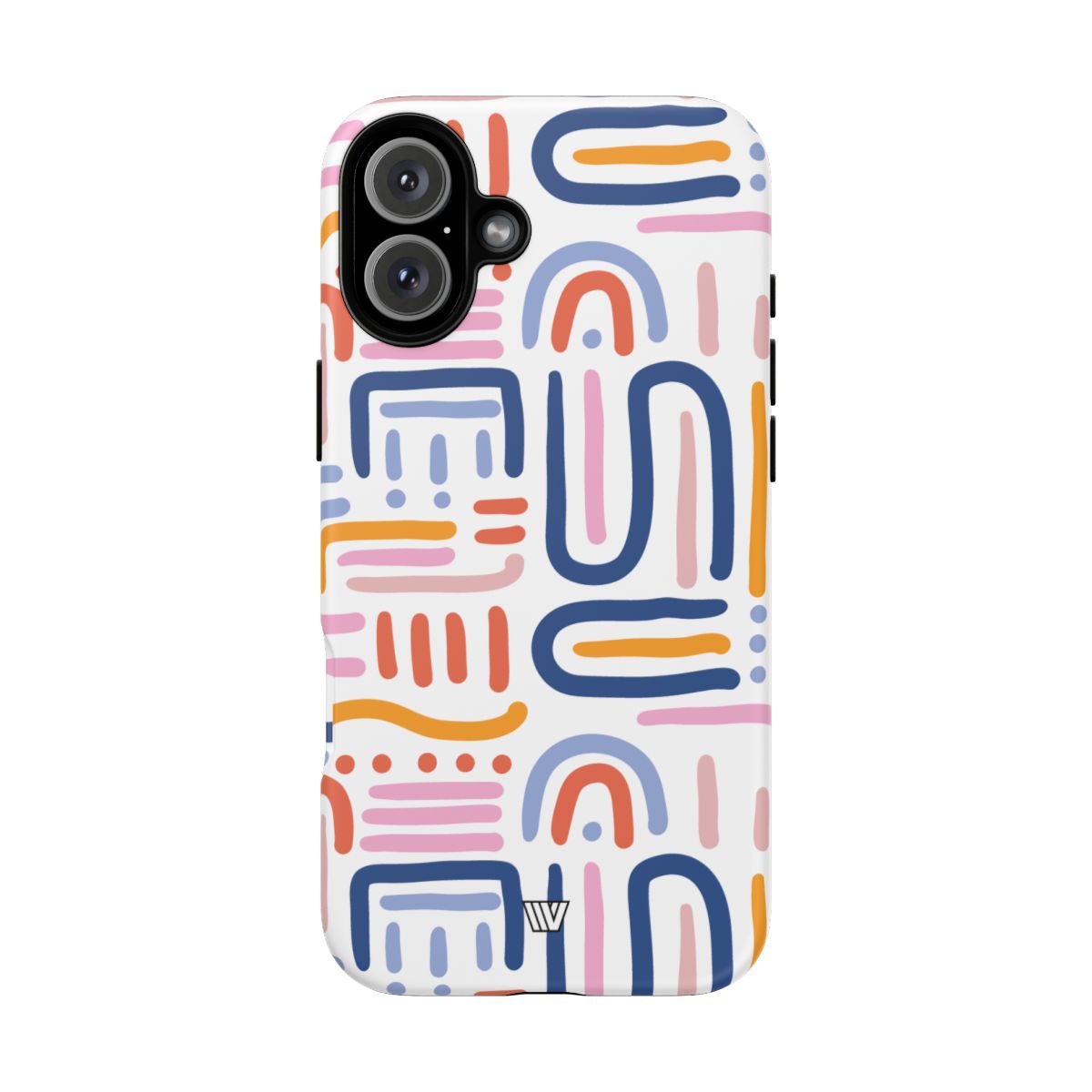 Tough Phone Case Dual-Layer Protection MEMPHIS BOLD LINES