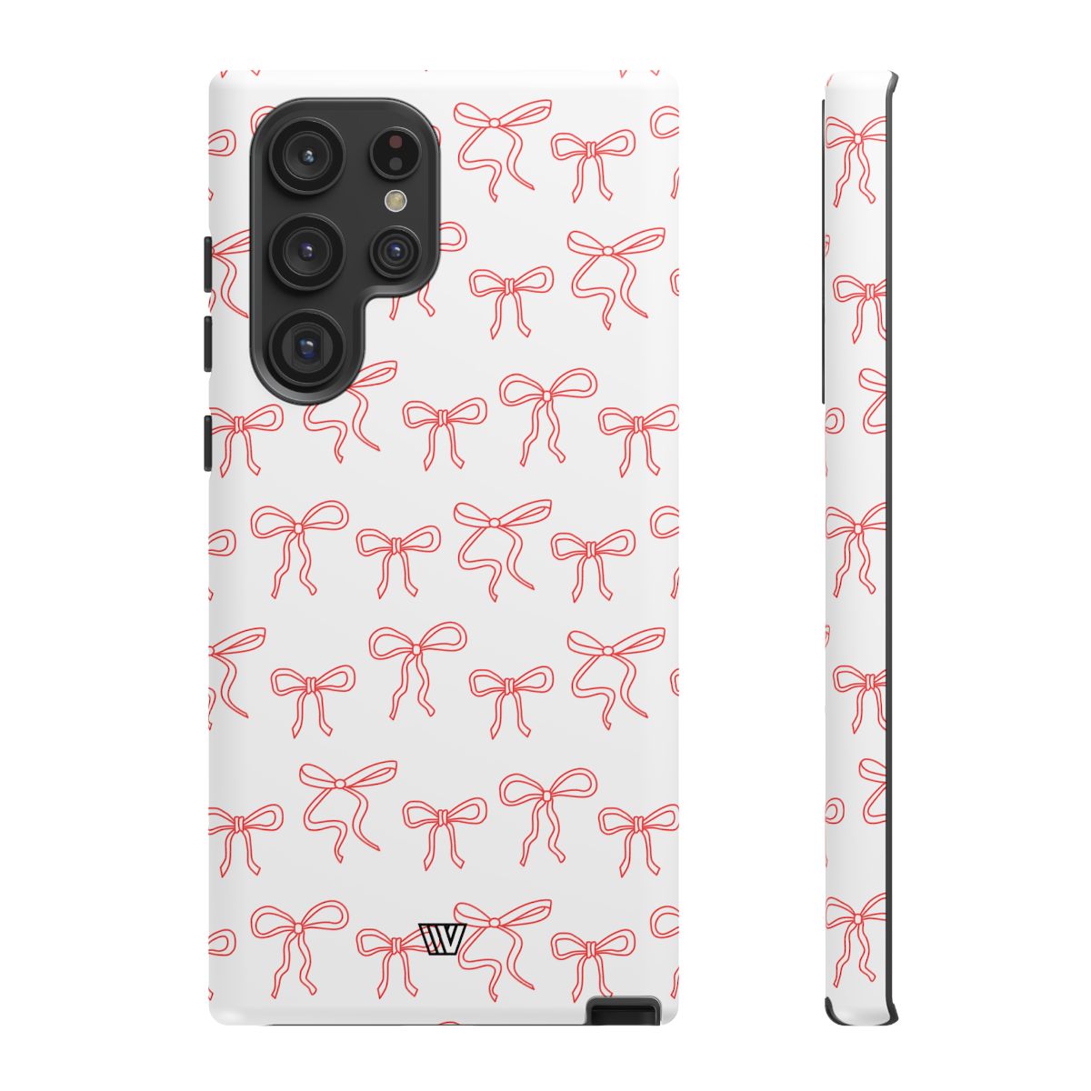 Red Ribbon Tough Phone Case Dual-Layer Impact Resistant Trovvve
