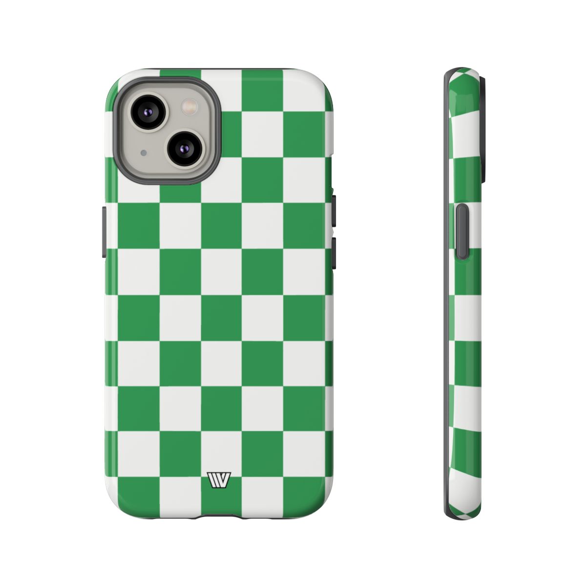 Green White Checkerboard Tough Phone Case