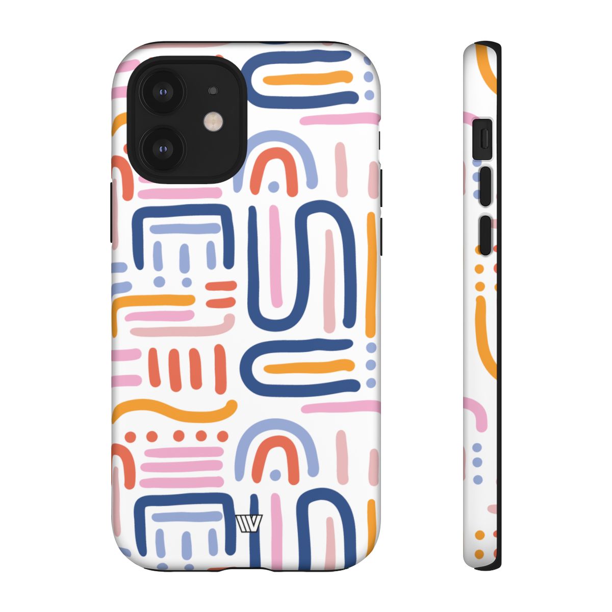 Tough Phone Case Dual-Layer Protection MEMPHIS BOLD LINES