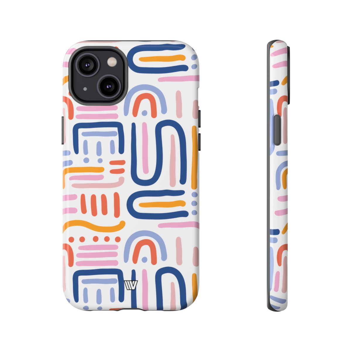 Tough Phone Case Dual-Layer Protection MEMPHIS BOLD LINES