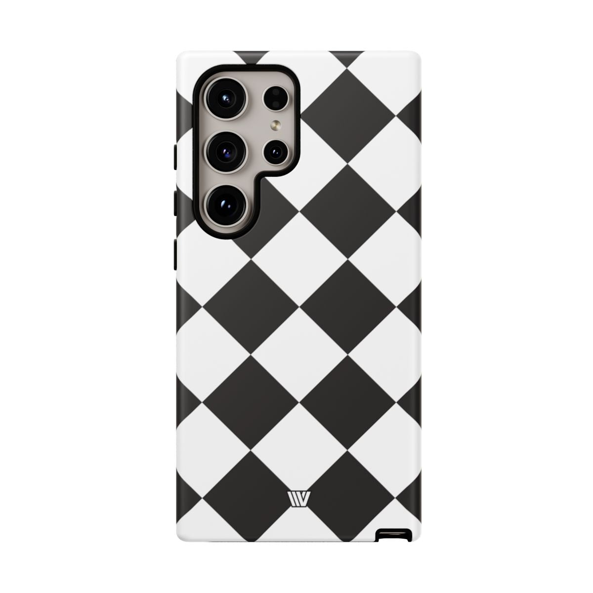 Black & White Diamond Tough Phone Case Dual-layer Protection