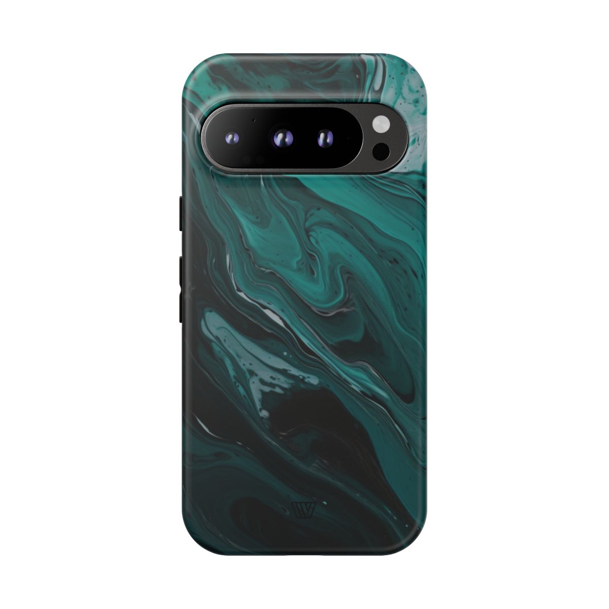 Teal Paint Swirl Tough Phone Case