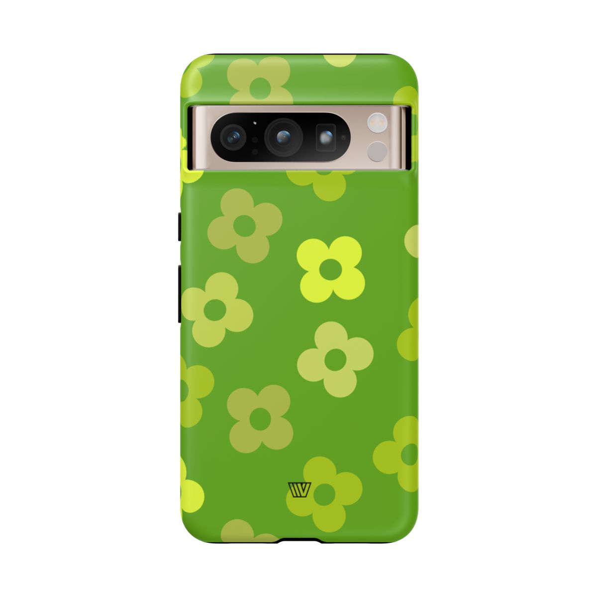 Green Retro Flowers Tough Phone Case