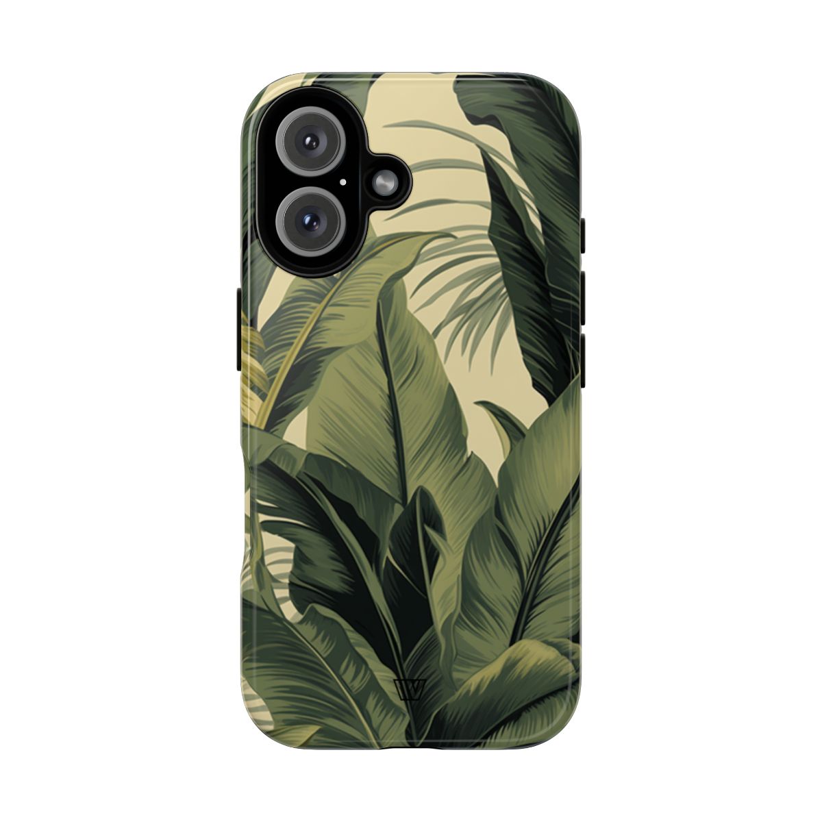 Tropical Leaves Tough Phone Case Dual-Layer Protection