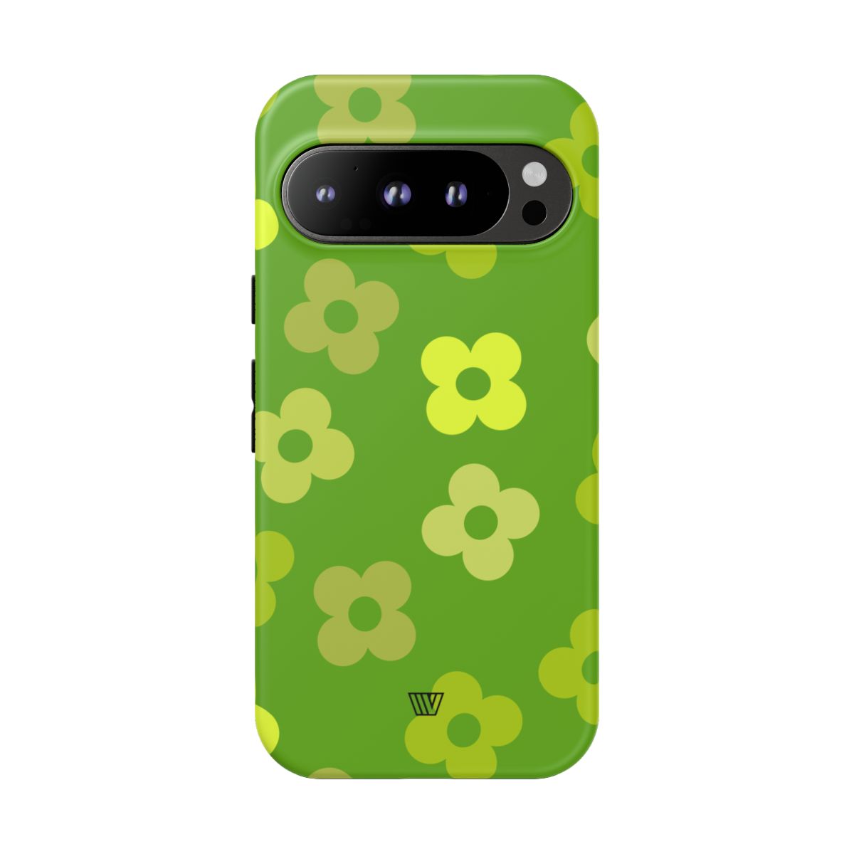 Green Retro Flowers Tough Phone Case