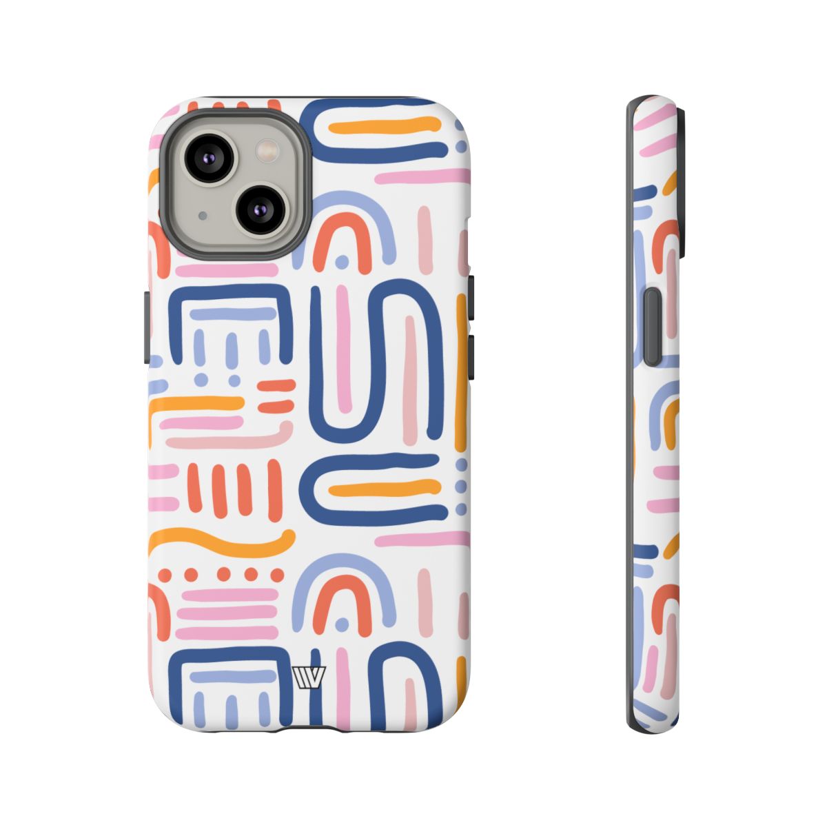 Tough Phone Case Dual-Layer Protection MEMPHIS BOLD LINES