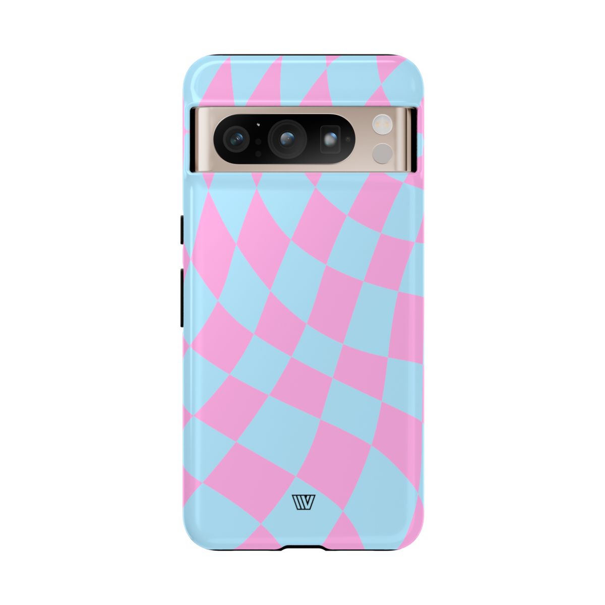 Blue Pink Curvy Checkerboard Tough Phone Case Trovvve