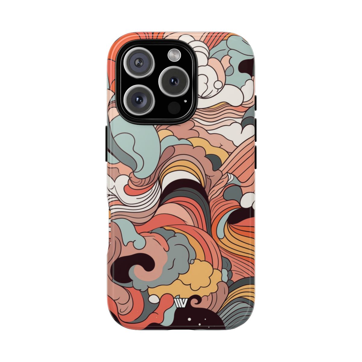 Abstract Doodle Clouds Tough Phone Case