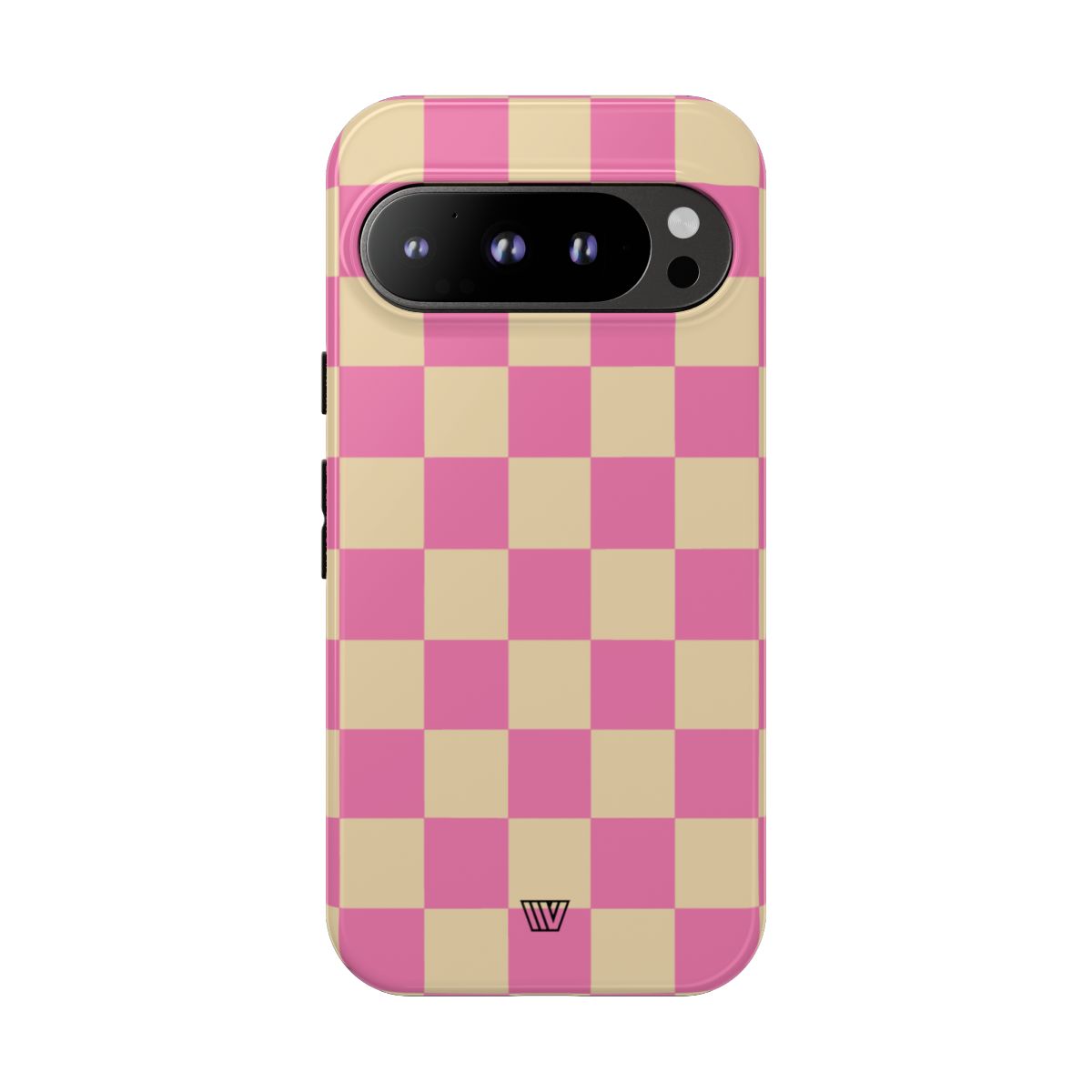 Pink Tan Checkered Tough Phone Case Trovvve