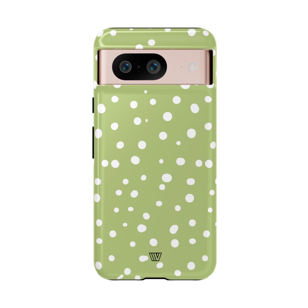 Tough Phone Case Dual-Layer Protection PALE OLIVE DOTS