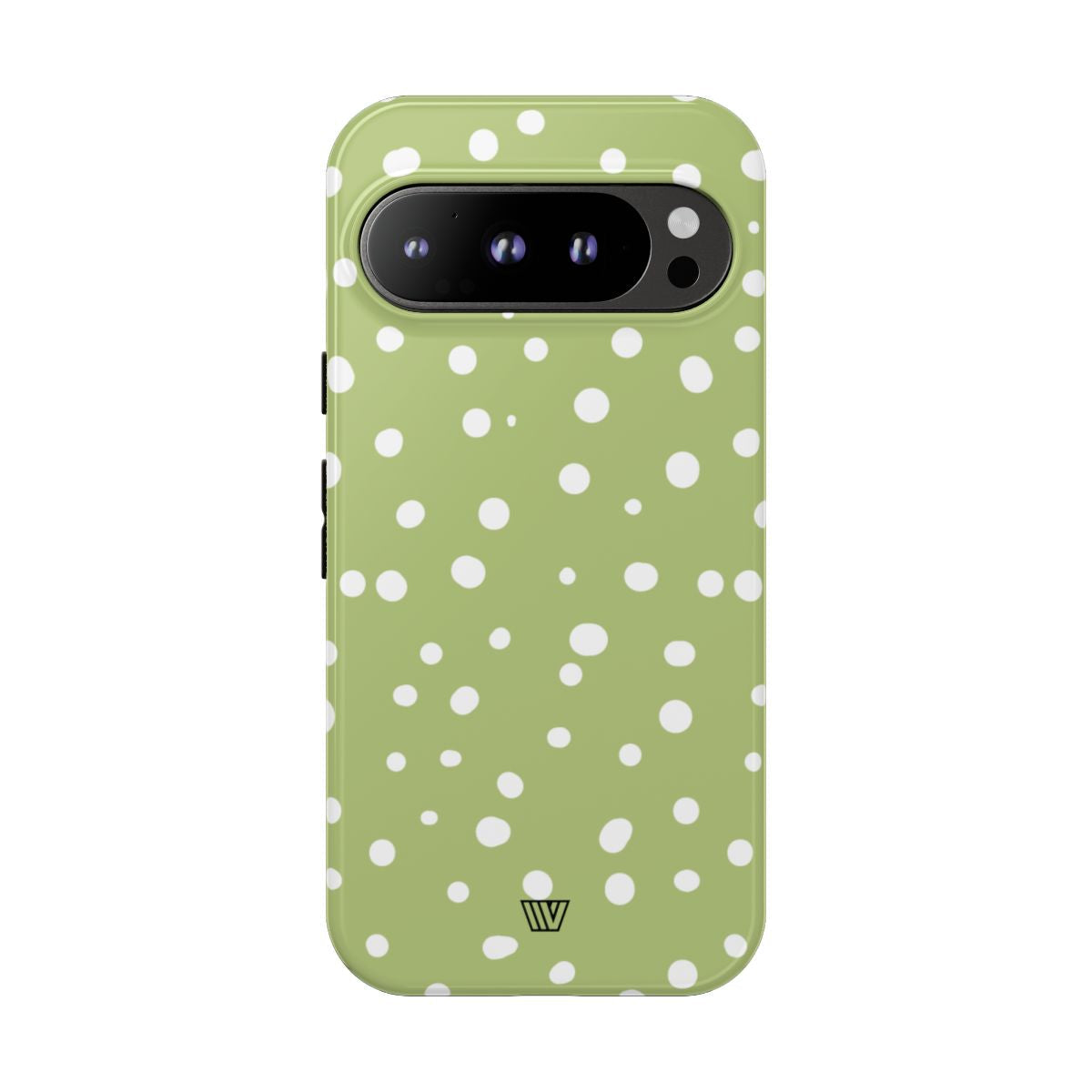 Tough Phone Case Dual-Layer Protection PALE OLIVE DOTS