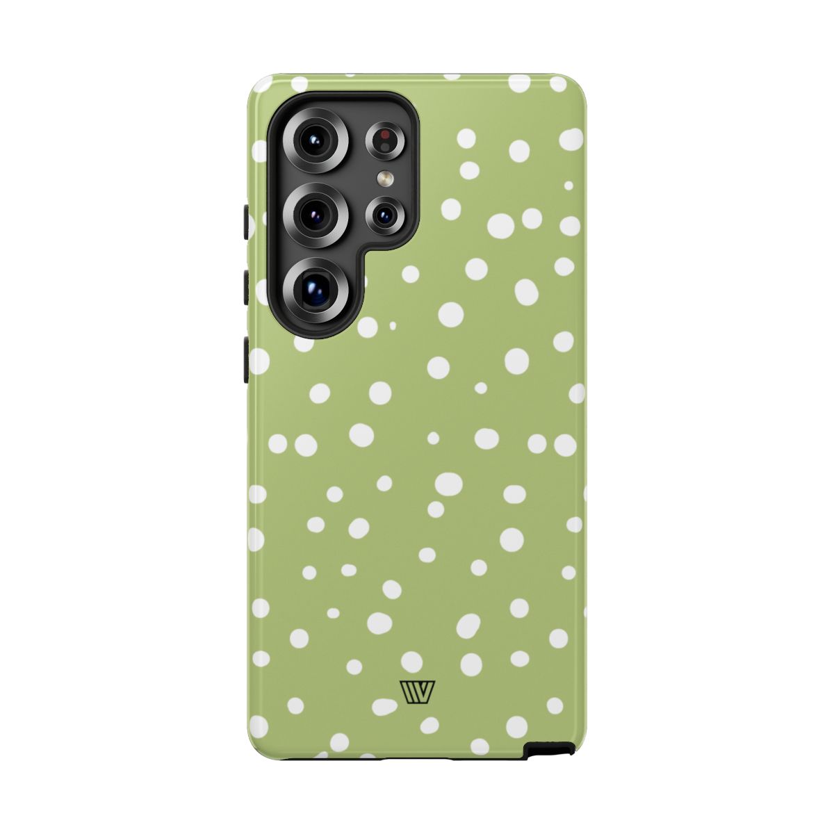 Tough Phone Case Dual-Layer Protection PALE OLIVE DOTS