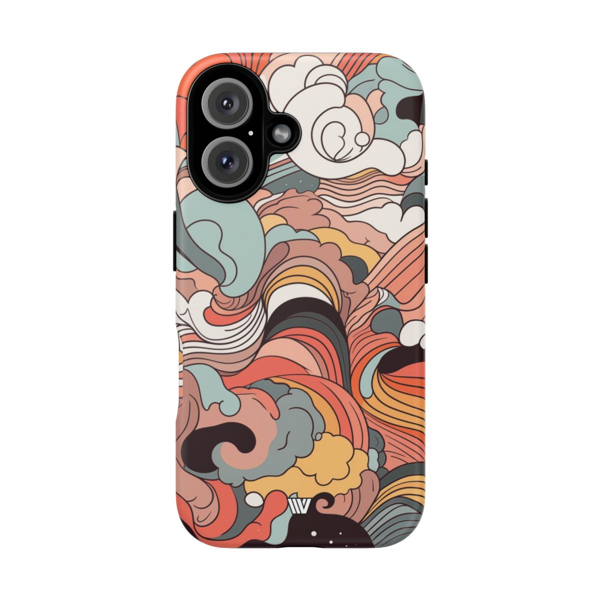 Abstract Doodle Clouds Tough Phone Case