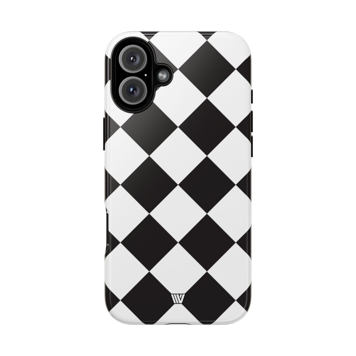 Black & White Diamond Tough Phone Case Dual-layer Protection
