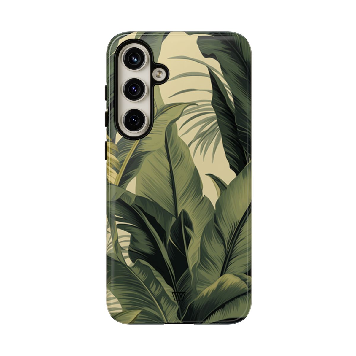 Tropical Leaves Tough Phone Case Dual-Layer Protection