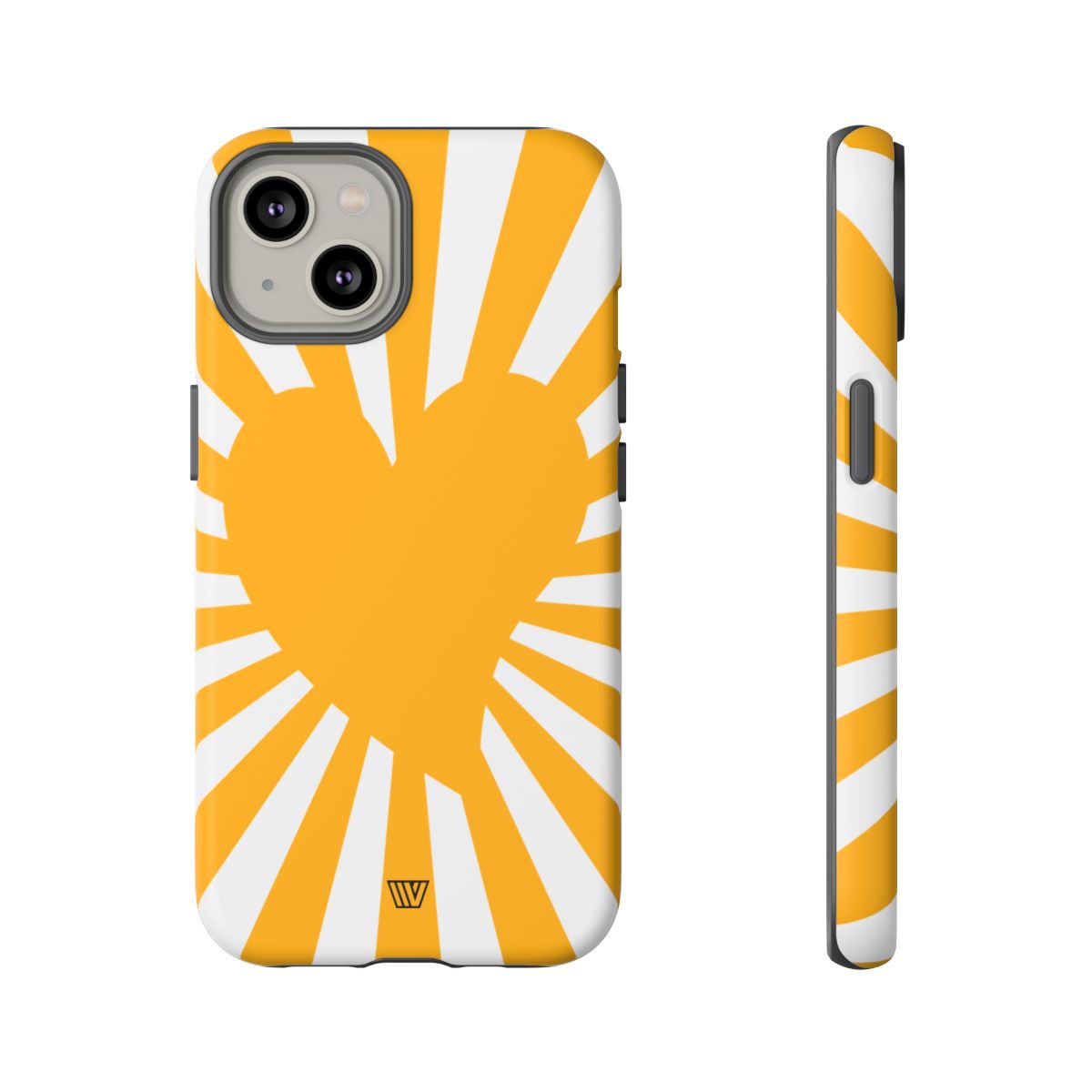 Heart Sun Rays Tough Phone Case with Impact Resistance