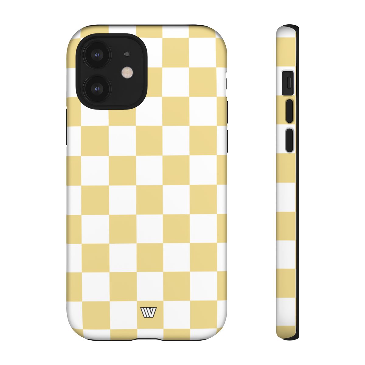 Banana Yellow Checkerboard Tough Phone Case
