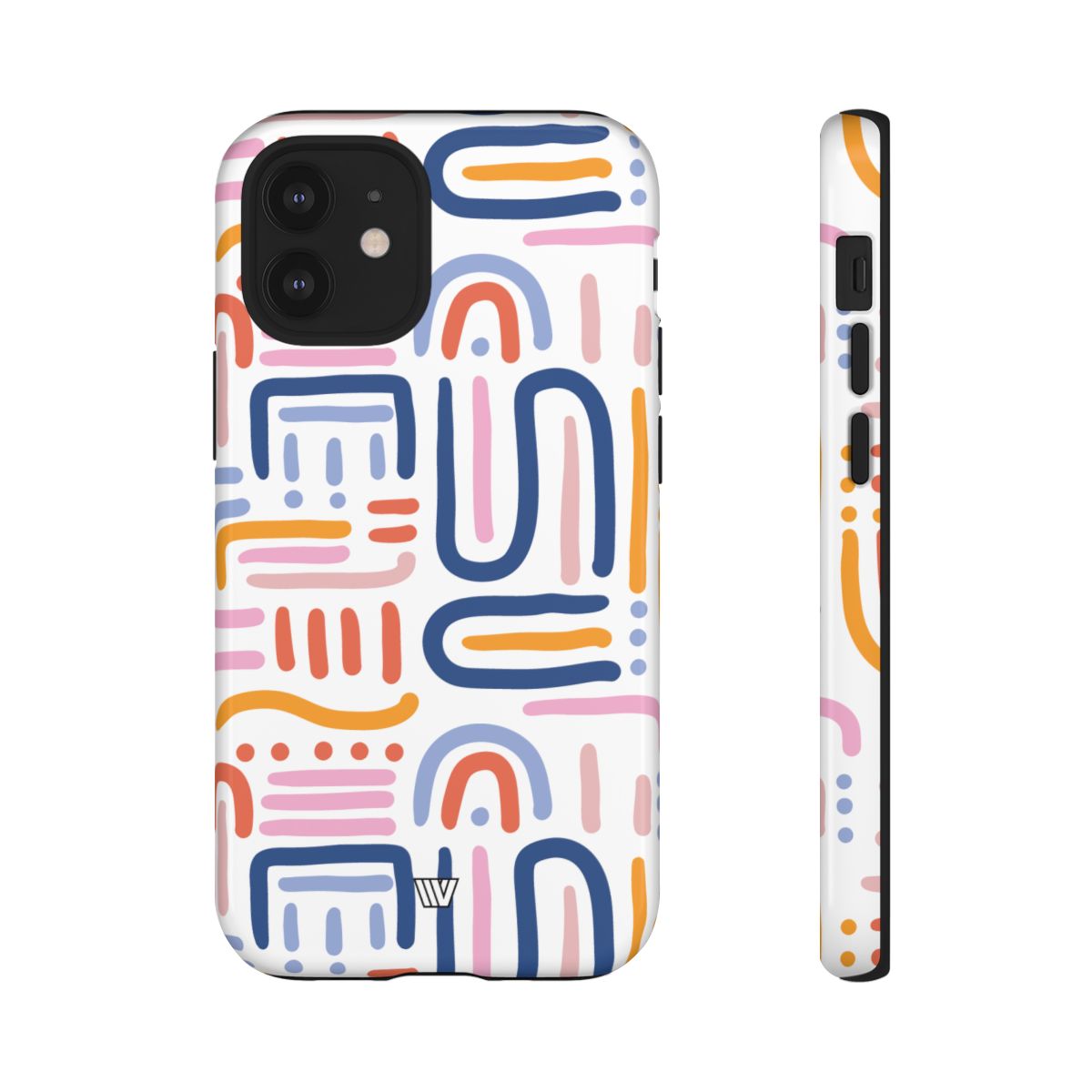 Tough Phone Case Dual-Layer Protection MEMPHIS BOLD LINES