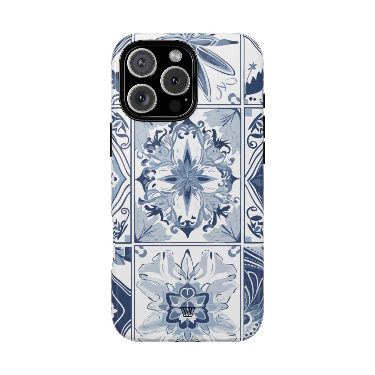 Blue White Tile Tough Impact-Resistant Phone Case