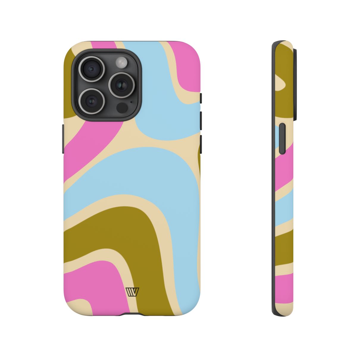 Tough Phone Case Large Groovy Waves Polycarbonate Shell