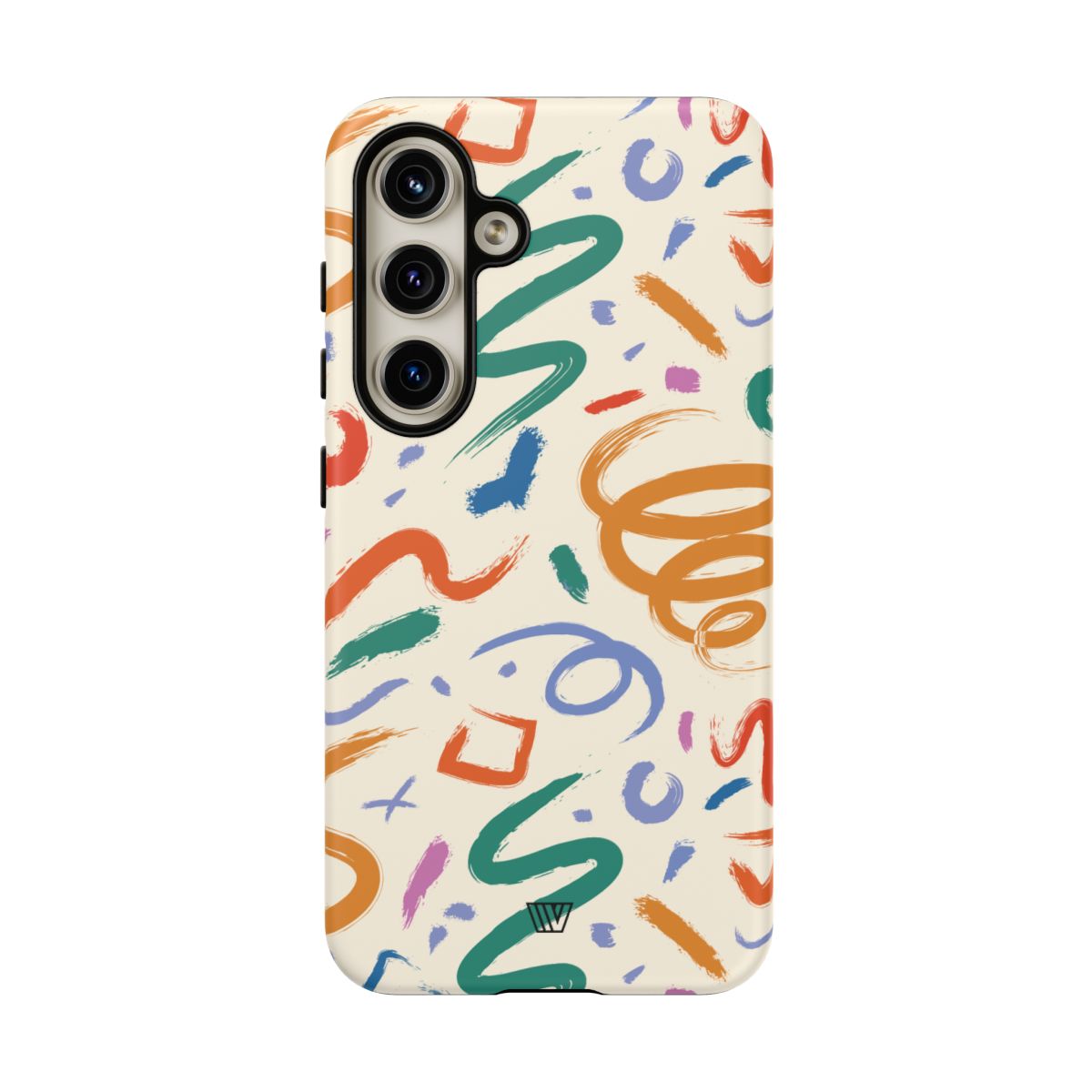 Doodle Brush Strokes Tough Phone Case