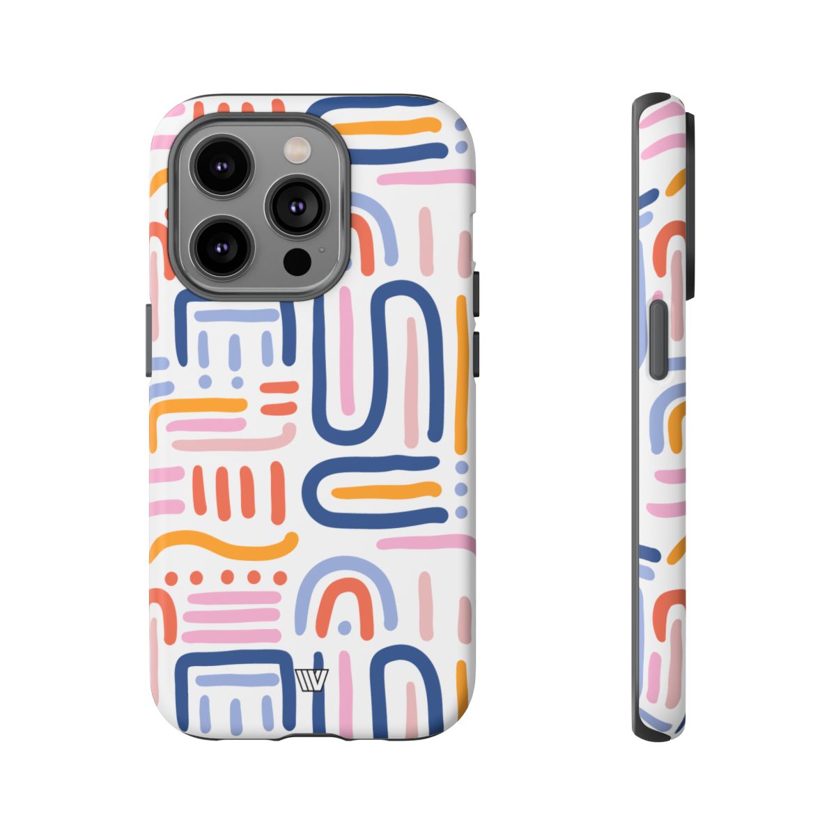 Tough Phone Case Dual-Layer Protection MEMPHIS BOLD LINES