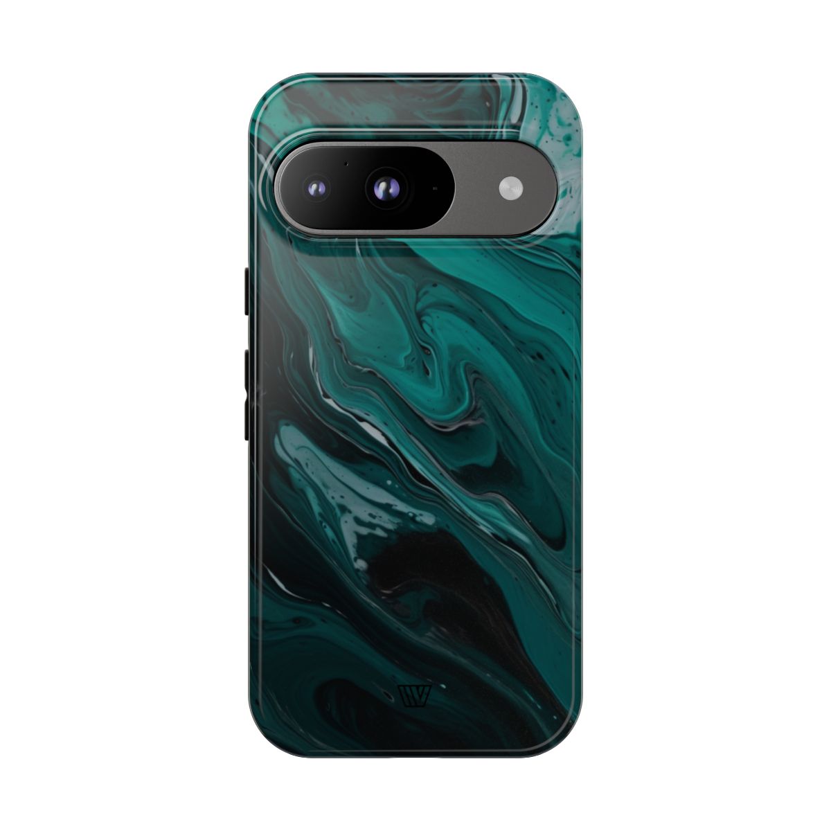 Teal Paint Swirl Tough Phone Case