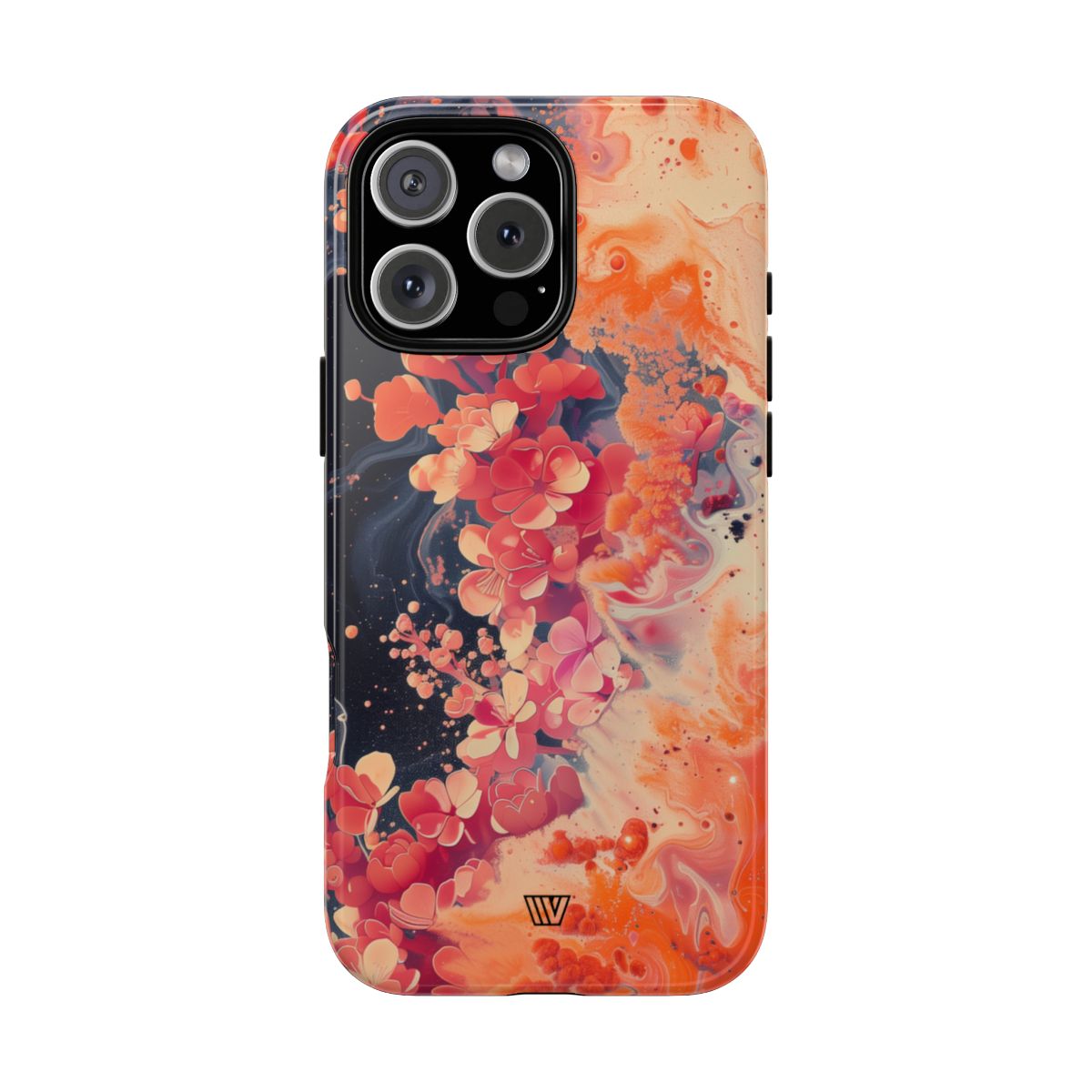 Tough Phone Case Dual-Layer Protection Phone Case WAVE OF FLOWERS