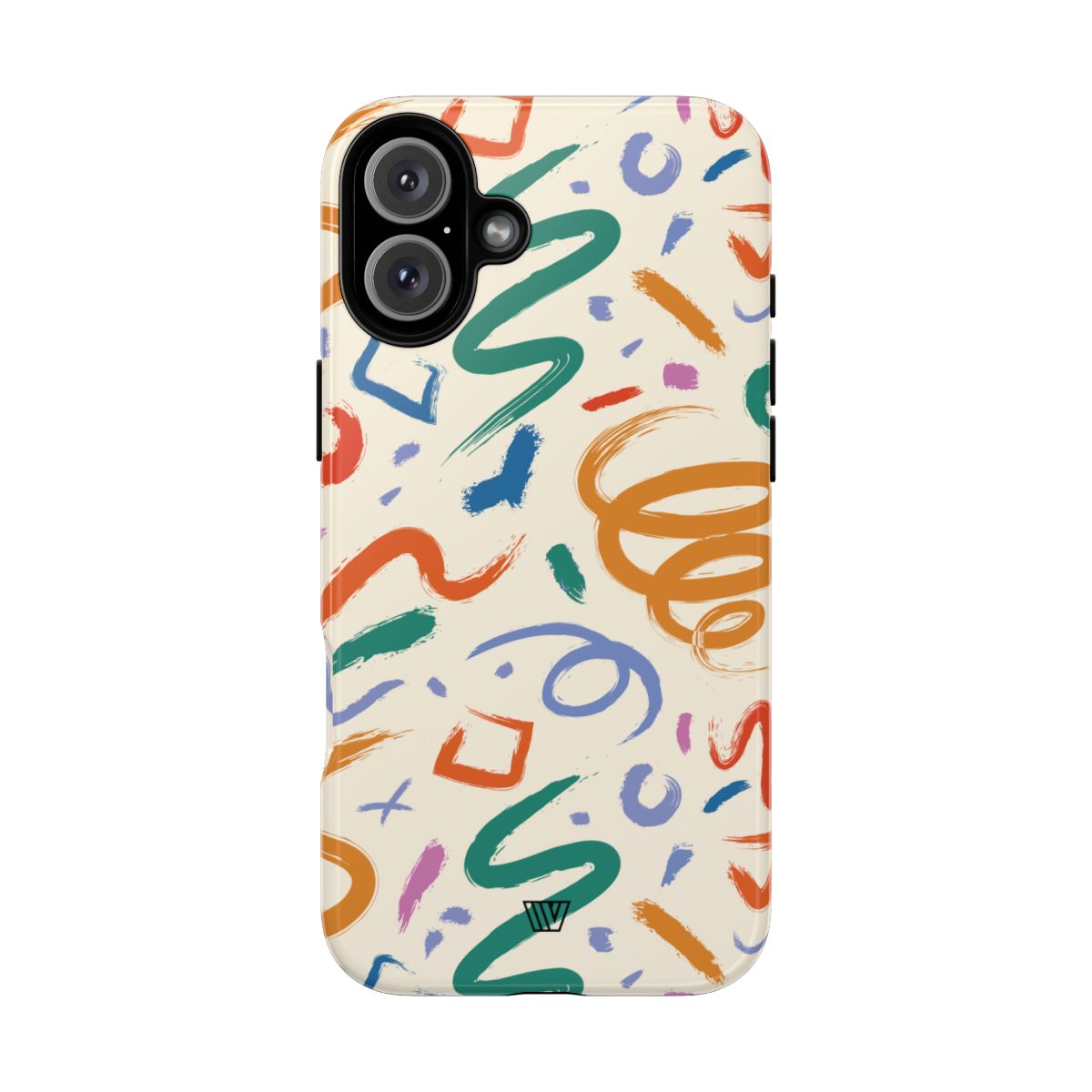 Doodle Brush Strokes Tough Phone Case
