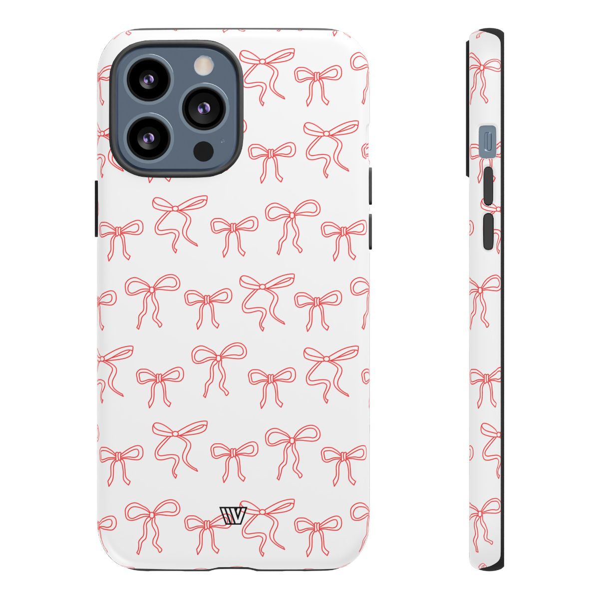 Red Ribbon Tough Phone Case Dual-Layer Impact Resistant Trovvve