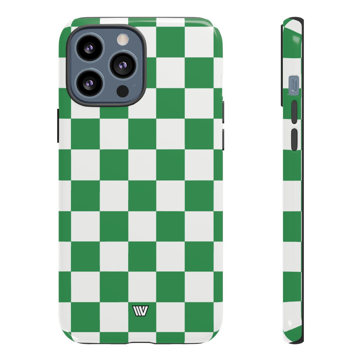 Green White Checkerboard Tough Phone Case