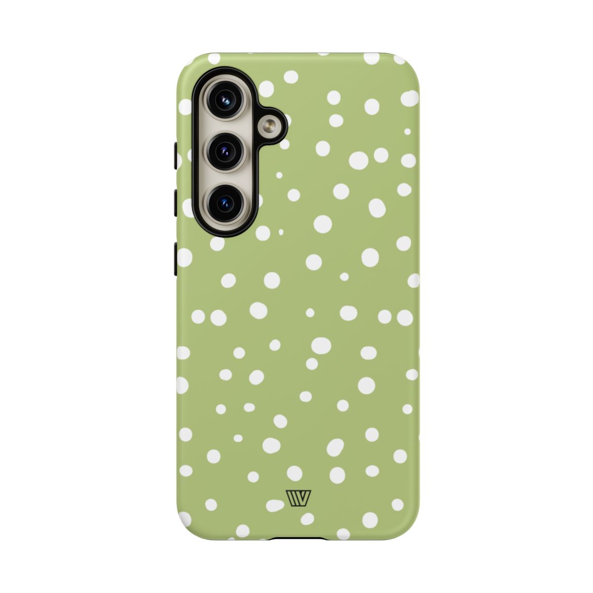 Tough Phone Case Dual-Layer Protection PALE OLIVE DOTS