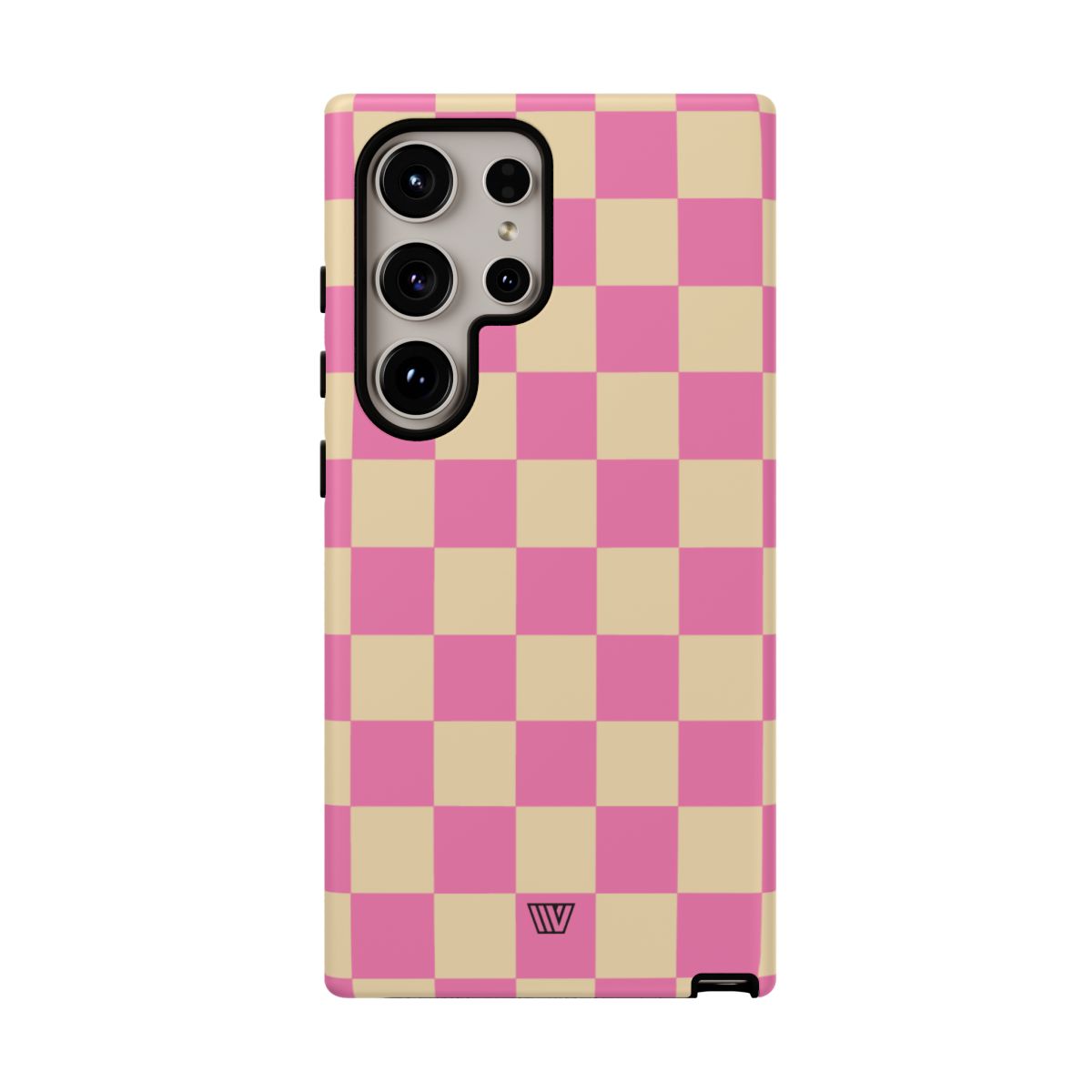 Pink Tan Checkered Tough Phone Case Trovvve