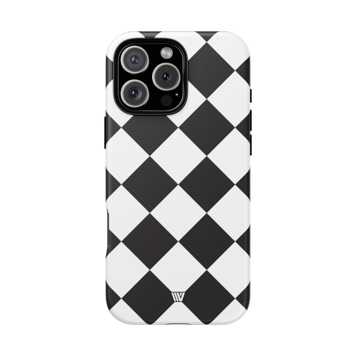 Black & White Diamond Tough Phone Case Dual-layer Protection