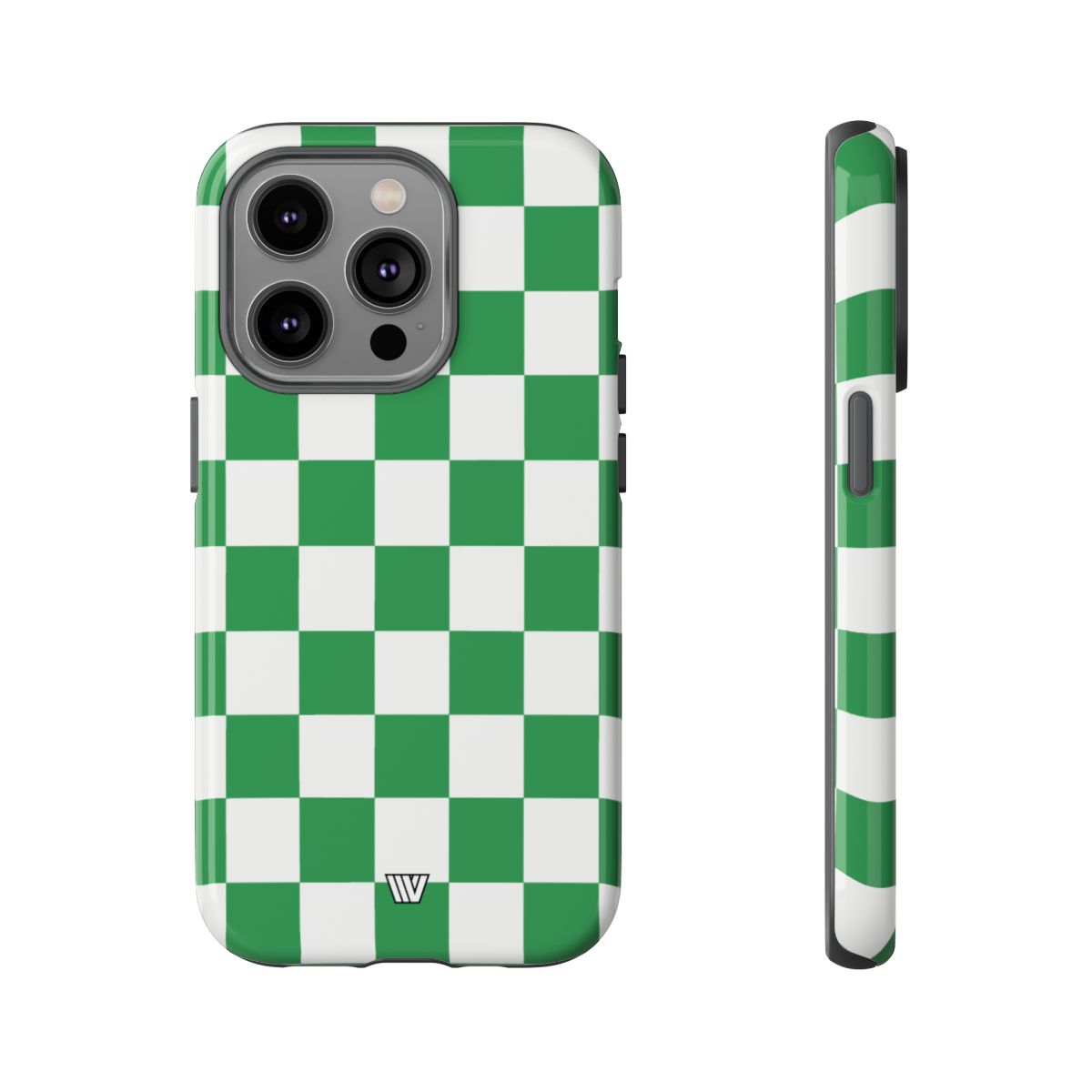 Green White Checkerboard Tough Phone Case