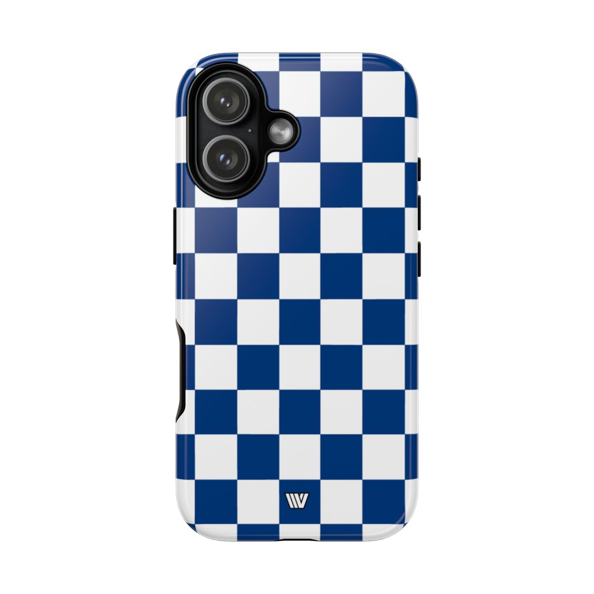Blue White Checkerboard Tough Phone Case