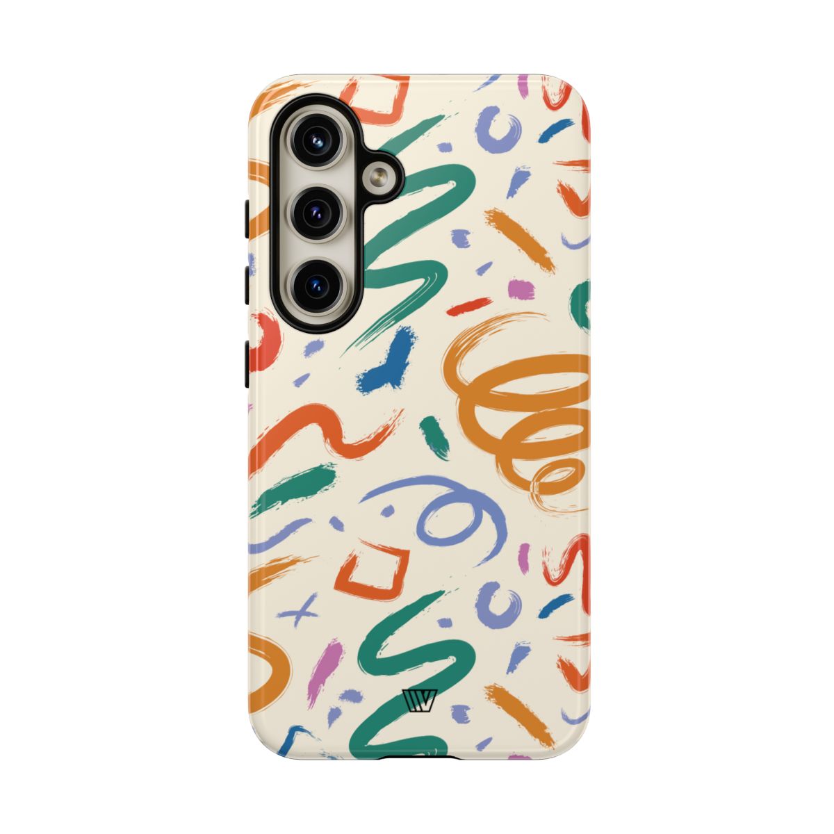 Doodle Brush Strokes Tough Phone Case