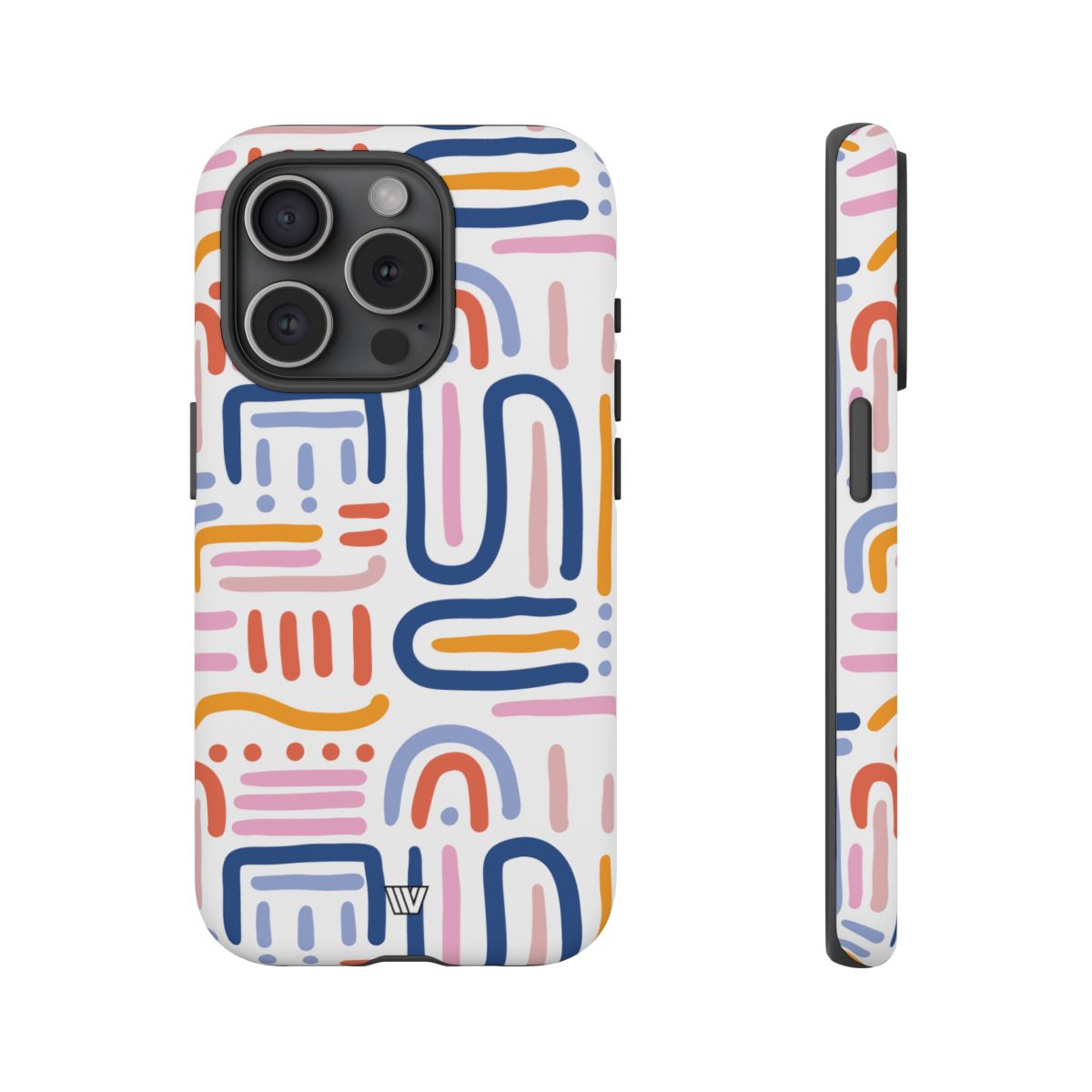 Tough Phone Case Dual-Layer Protection MEMPHIS BOLD LINES