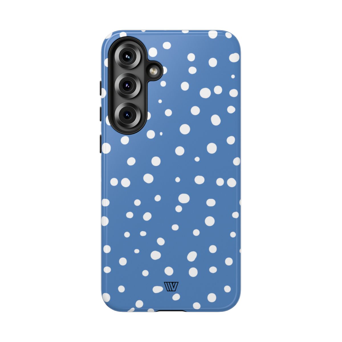 Dusty Blue Dots Tough Phone Case Dual-Layer Protection