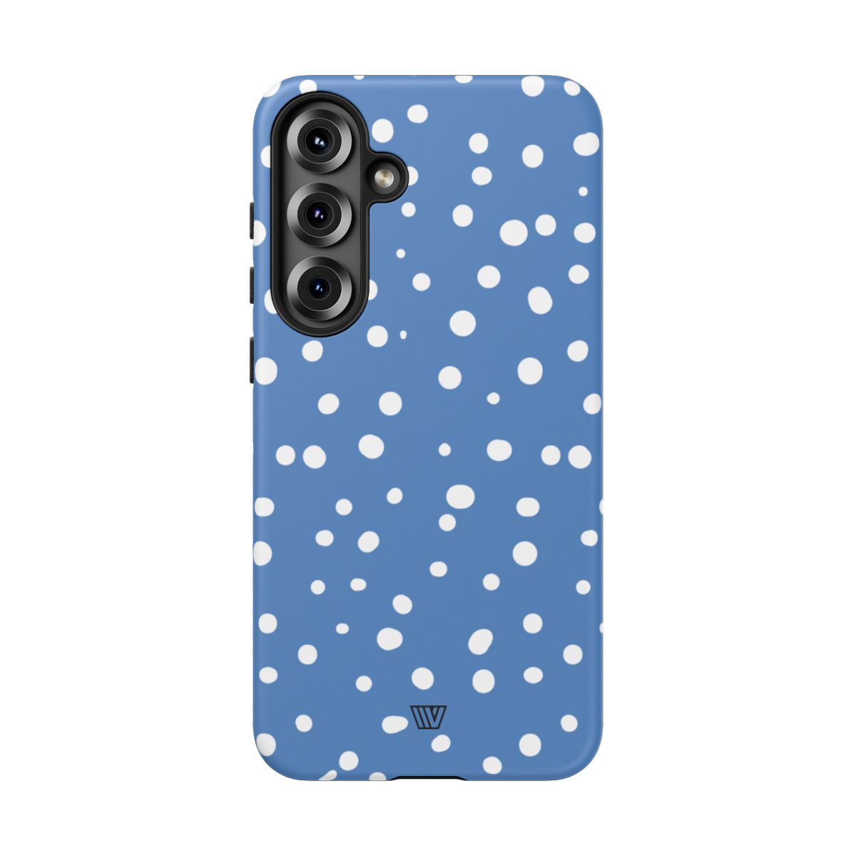 Dusty Blue Dots Tough Phone Case Dual-Layer Protection