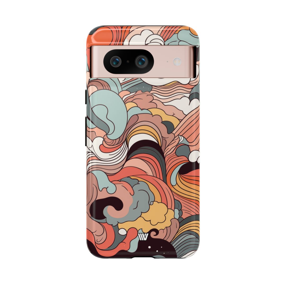 Abstract Doodle Clouds Tough Phone Case