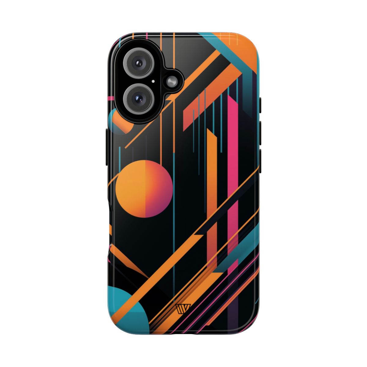 Tough Phone Case Dual-Layer Impact Resistant BOLD RETRO LINES
