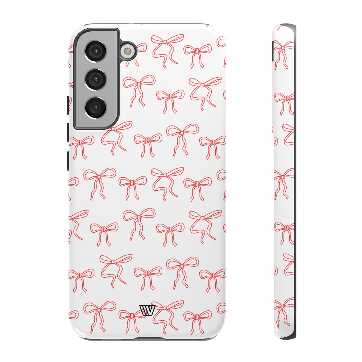 Red Ribbon Tough Phone Case Dual-Layer Impact Resistant Trovvve