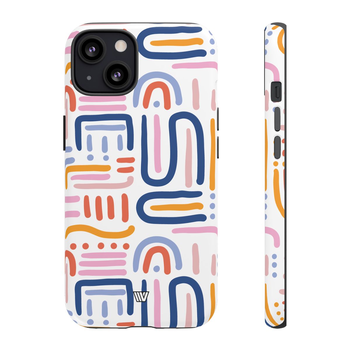 Tough Phone Case Dual-Layer Protection MEMPHIS BOLD LINES
