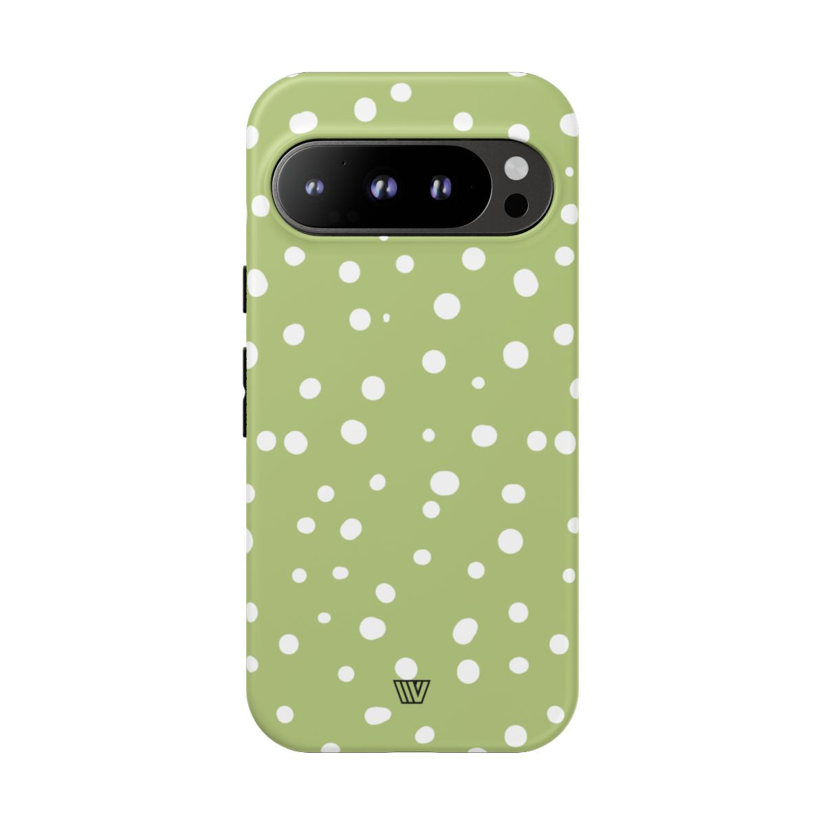 Tough Phone Case Dual-Layer Protection PALE OLIVE DOTS