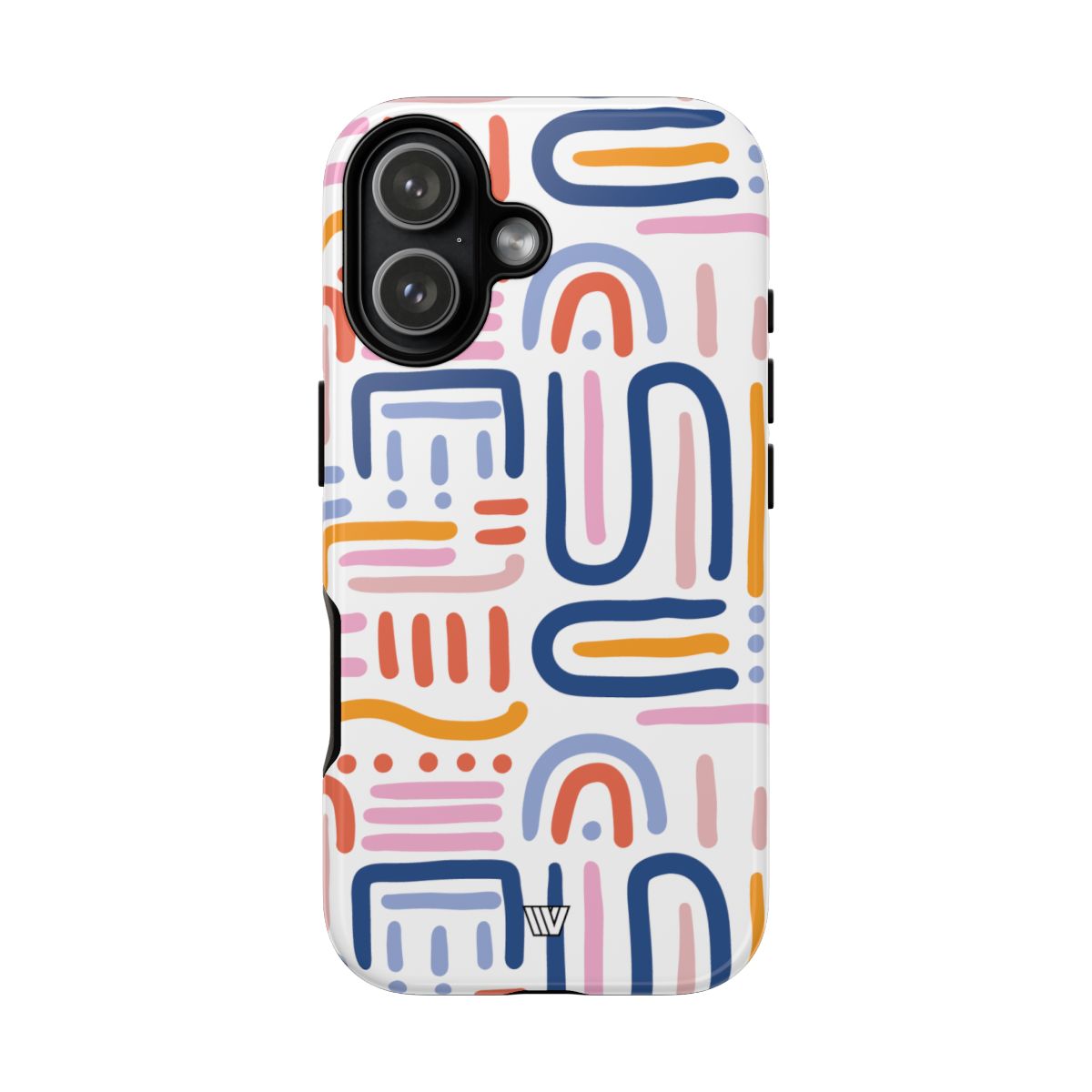 Tough Phone Case Dual-Layer Protection MEMPHIS BOLD LINES