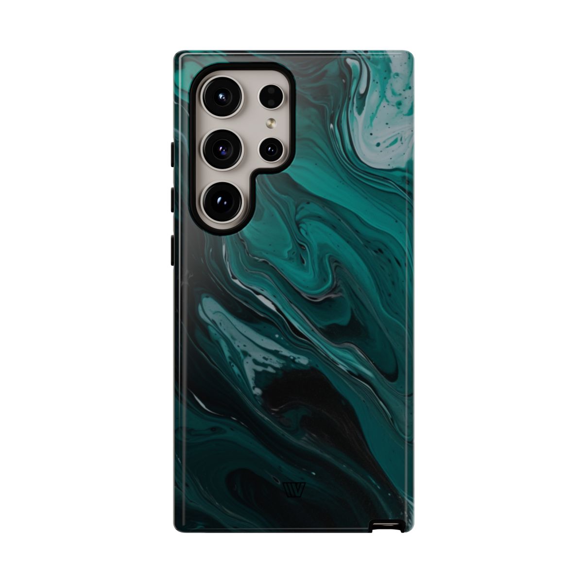 Teal Paint Swirl Tough Phone Case