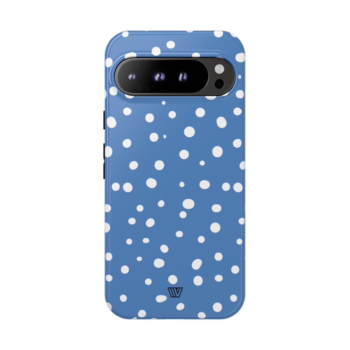 Dusty Blue Dots Tough Phone Case Dual-Layer Protection